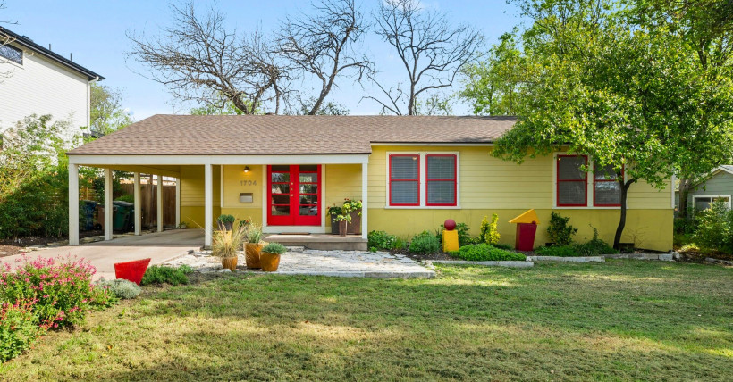 Colorful cottage for sale in Austin's Brentwood neighborhood